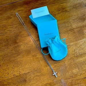 Tiffany Concave Cross Necklace.